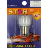 SET bec 1 faza BA15S 12 LED 12V lumina galbena COD: 1156 Automotive TrustedCars, Oem