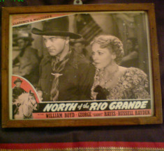 Afis vechi ,original ,film american ,,La nord de Rio Grande ,, foto
