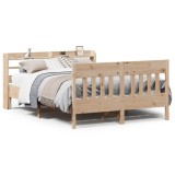 Cumpara ieftin Cadru de pat fara saltea, 150x200 cm, lemn masiv pin