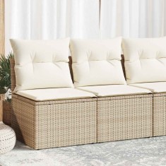 vidaXL Set canapele grădină cu perne 2 piese bej poliratan/lemn acacia 3325234