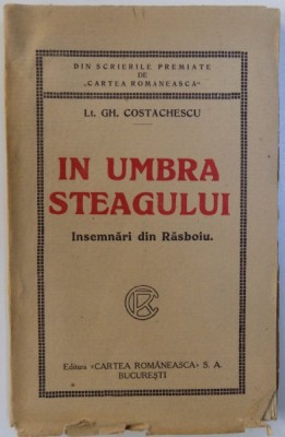 IN UMBRA STEAGULUI , INSEMNARI DIN RASBOIU de GH. COSTACHESCU, 1921 foto