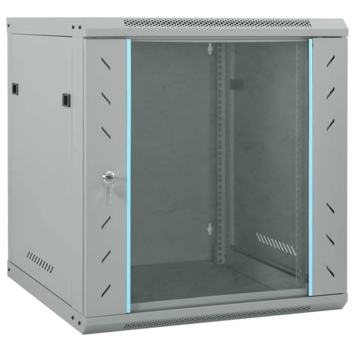 vidaXL Dulap de rețea cu depozitare Gri 60 x 60 x 65 cm Oțel 42017640