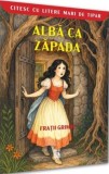 Albă ca Zăpada. Citesc cu litere mari de tipar - Frații Grimm