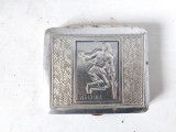 Tabachera veche romaneasca Calusar, Romania, aluminiu, cca 9x11cm