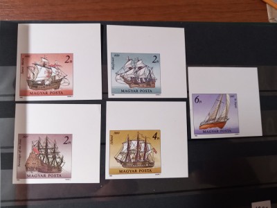 Ungaria.1988 - Corabii celebre, MNH Nedantelat - Mi 3966 B - 3970 B foto