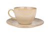 Set 6 Cești Ceai cu Farfurii Bonna Sand Snell, 230ml, Porțelan Multicolor, Rezistente Termosoc, Catering Profesional