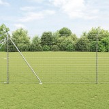 VidaXL Gard Euro cu 7 Posturi cu țepi 1.5x10 m din oțel galvanizat