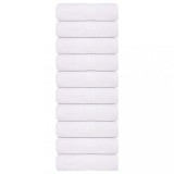 Set 10 Lavețe Albe Bumbac 100% vidaXL, 15x21 cm, 360 g/m&sup2;, Absorbante, Multifuncționale, Lavabile