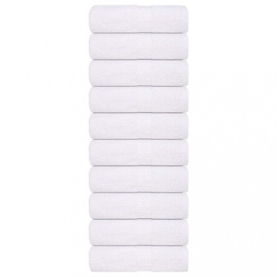 vidaXL lavețe 10 buc alb 15x21 cm 360 g/m&amp;sup2; 100% bumbac 136639 foto