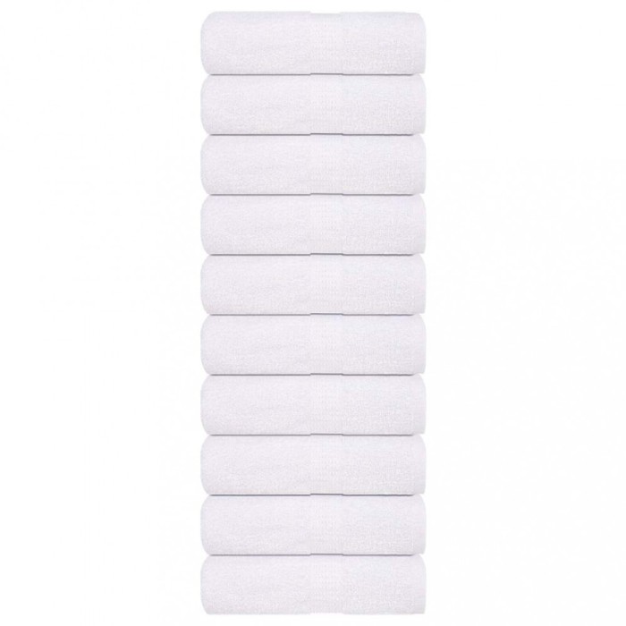 vidaXL lavețe 10 buc alb 15x21 cm 360 g/m&sup2; 100% bumbac 136639