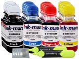 Set Cerneala Ink-Mate Compatibil Brother 4x100ml BTD60BK, 4x100ml BT5000C, 4x100ml BT5000M, 4x100ml BT5000Y + 2xTextmarker si 4xCd-r Maxell