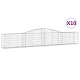 Cumpara ieftin Cosuri gabion arcuite 10 buc, 400x30x60/80 cm, fier galvanizat