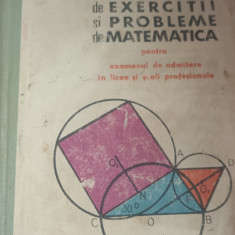 CULEGERE DE PROBLEME SI EXERCITII DE MATEMATICA,,,, GRIGORE GHEBA 1967