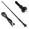 Antena auto de plafon AMiO 34 cm cu adaptor ANT02, filet 5 mm, cablu 1,4 m, pentru receptie semnal radio, montaj simplu, pentru majoritatea