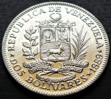 Cumpara ieftin Moneda exotica 2 (DOS) BOLIVARES - VENEZUELA, anul 1989 *cod 2340