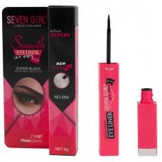 Tus pentru ochi / Eyeliner Lichid Rezistent Vampire Black - Seven Girl foto