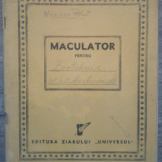 Maculator pentru zootehnie// caiet Editura Ziarului Universul