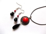 Set pandant si cercei onix si howlite 37563
