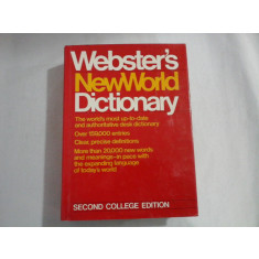 WEBSTER&quot;S NEW WORLD DICTIONARY of the American Language - D. B. GURALNIK editor in Chief