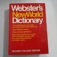 WEBSTER"S NEW WORLD DICTIONARY of the American Language - D. B. GURALNIK editor in Chief