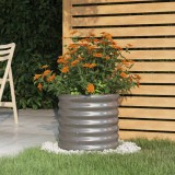 Jardiniera gradina gri 40x40x36 cm otel vopsit electrostatic GartenMobel Dekor, vidaXL