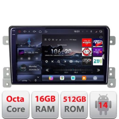 Navigatie Suzuki Grand Vitara Old 2005-2014 Edotec Kit-053 8 core QLED 2K 16+512 360 Android Waze USB Navigatie Internet Youtube Radio CarStore Techno foto