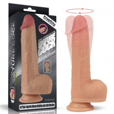 Vibrator Realist Nature Cock Dual-Layered Silicone, 5 Moduri Vibratii, 5 Moduri Rotatii, Incalzire, 21.5 cm