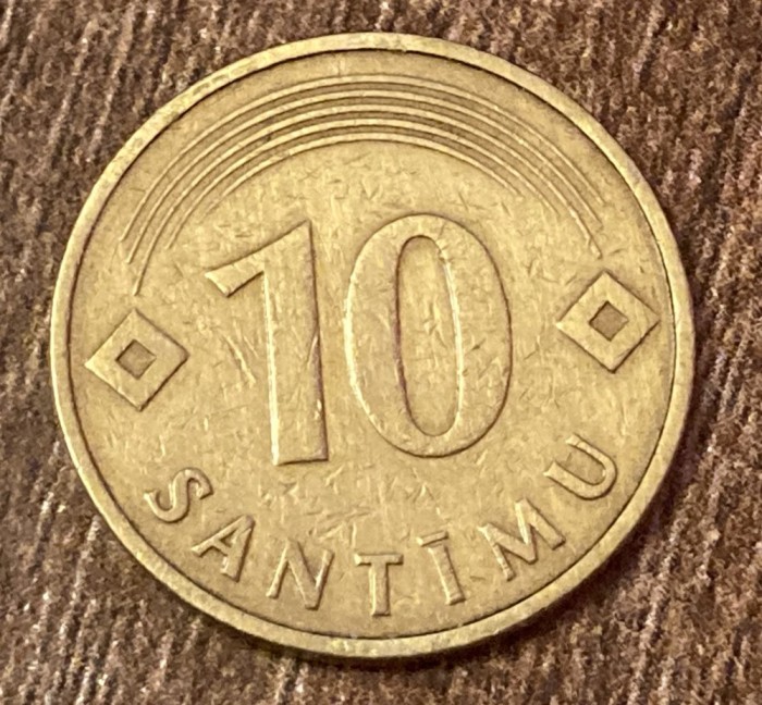 C50 - Moneda foarte veche - Letonia - 10 santimu - 1992
