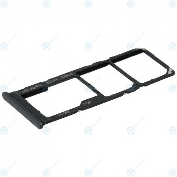 Samsung Galaxy A12 (SM-A125F) Tavă Sim + Tavă MicroSD neagră GH98-46124A foto