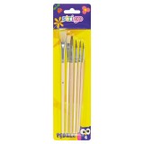 Set 6 pensule cu maner din lemn