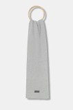 Tommy Jeans esarfa din bumbac culoarea gri, neted, AW0AW18209