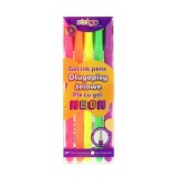 Pix cu gel Strigo in 5 culori neon,5 bucati set