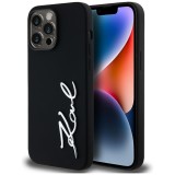 Husa Karl Lagerfeld iPhone 14 Pro Max Silicone, Karl Script, negru,