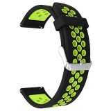Cumpara ieftin Curea silicon, compatibila Samsung Galaxy Watch6 44mm, telescoape Quick Release, Black Lime, Very Dream