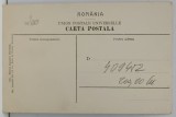 SALUTARI DIN ROMANIA , DOI BARBATI SI O FEMEIE IN PORT NATIONAL , CROMOLITOGRAFIE , CARTE POSTALA , INCEPUTUL SEC. XX
