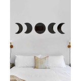 Set 5 Oglinzi Decorative Autoadezive, Luna, 20x20 cm - 21931