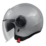 Casca pentru scuter - motocicleta MT Viale SV S A12 gri lucios (ochelari soare integrati) (open face) &ndash; omologare noua ECE 22.06 S (55/56cm)