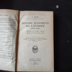 HISTOIRE ECONOMIQUE DE L'EUROPE (1760-1932) - A. BIRNIE (CARTE IN LIMBA FRANCEZA)