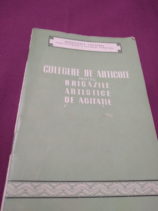 CULEGERE DE ARTICOLE PENTRU BRIGAZILE ARTISTICE DE AGITATIE