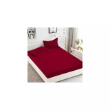 Cumpara ieftin Husa de Pat + 2 Fete de Perna din Finet 180x200cm - JO842 Grena
