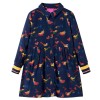 Rochie pentru copii cu maneci lungi, bleumarin, 104