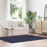 VidaXL Covor shaggy cu pom &icirc;nalt, NAVARRA, bleumarin, 130x200 cm