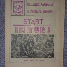 Program meci supliment Rapid Bucuresti - Otelul Galati, 16 pag, 23 Aug 87