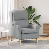vidaXL Fotoliu modern Gri deschis Poliester, Lemn Mediu Ergonomic