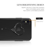 Cumpara ieftin Husa iPhone X Kingxbar Cristale Negru, MyStyle - Protectie Soc, Praf, Zgarieturi
