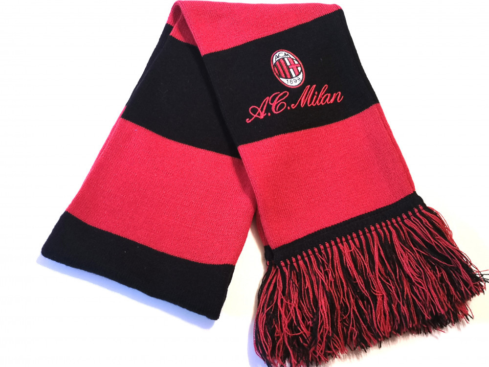 Fular (bar scarf) fotbal - AC MILAN (Italia) | Okazii.ro