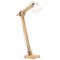 Lampa de podea, alb, lemn masiv de mango, E27 - 2