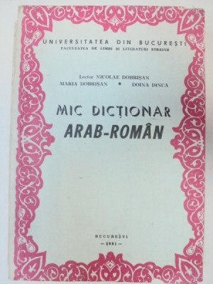 MIC DICTIONAR ARAB-ROMAN 1981 foto