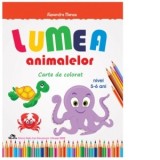 Lumea animalelor - Carte de colorat 5-6 ani