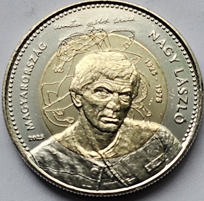 Monedă 100 Forint 2025 Ungaria, Nagy L&aacute;szl&oacute; , unc